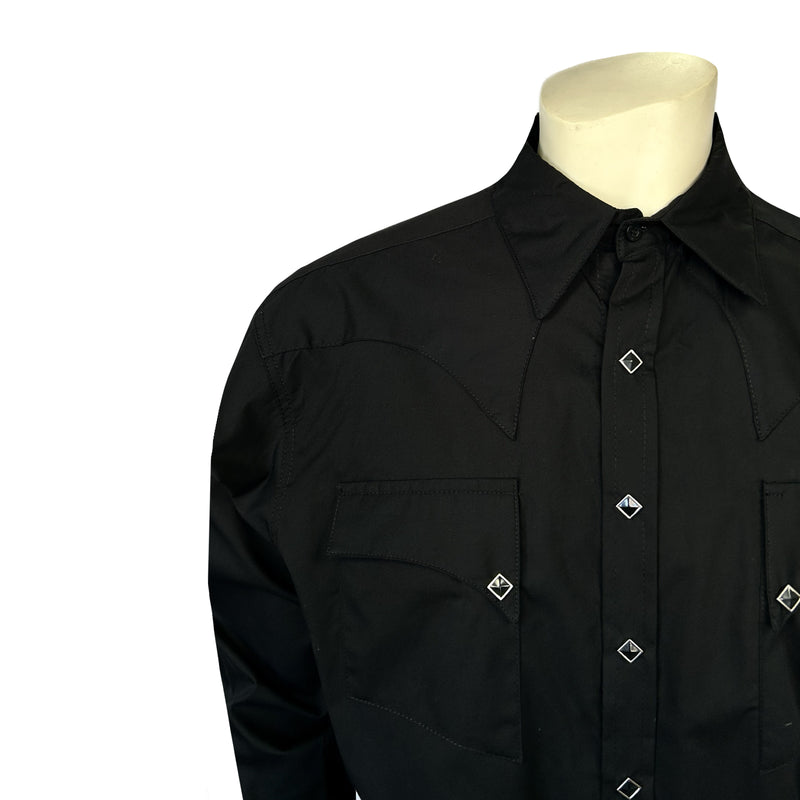 Men's Black Quarter Horse Pima Cotton Western Shirt