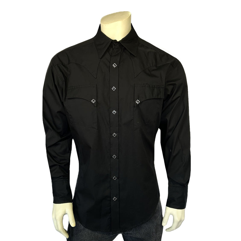 Men's Black Quarter Horse Pima Cotton Western Shirt