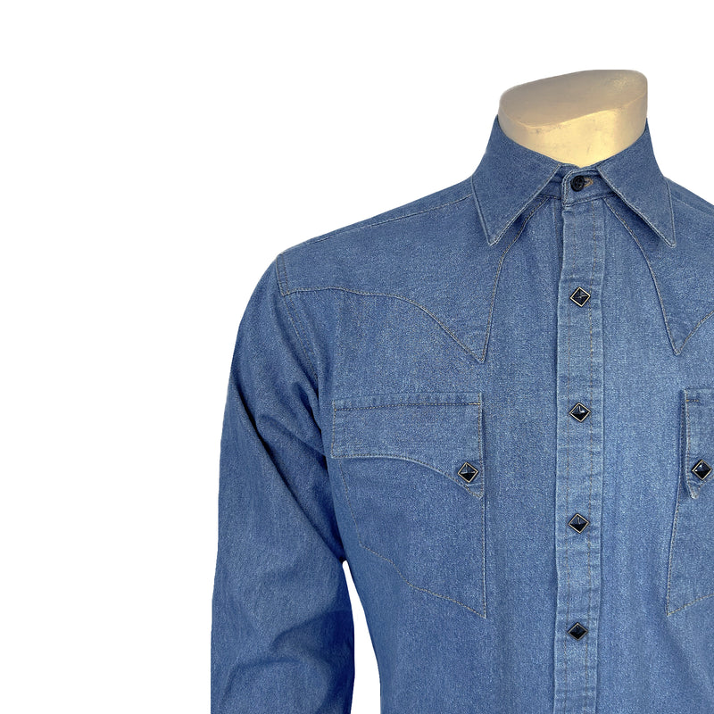 Men's Classic Denim Quarter Horse Western Shirt