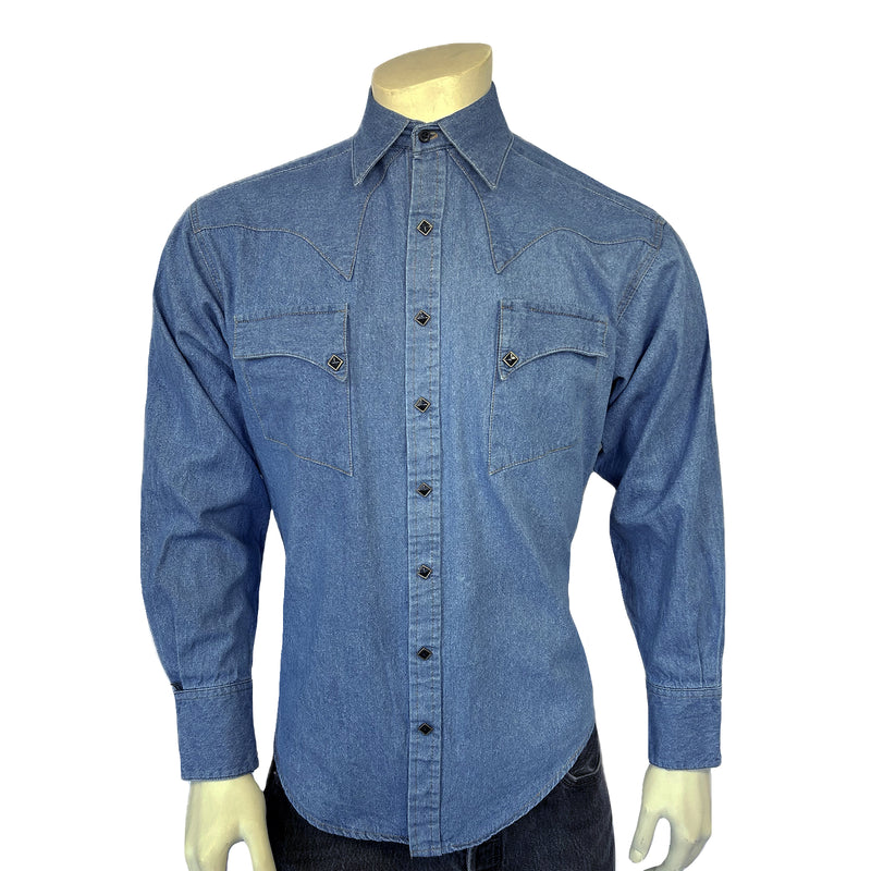 Men's Classic Denim Quarter Horse Western Shirt