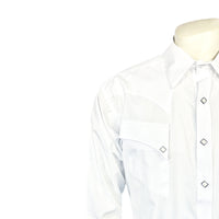 Men's White Quarter Horse Pima Cotton Western Shirt