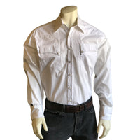 Men's White Quarter Horse Pima Cotton Western Shirt