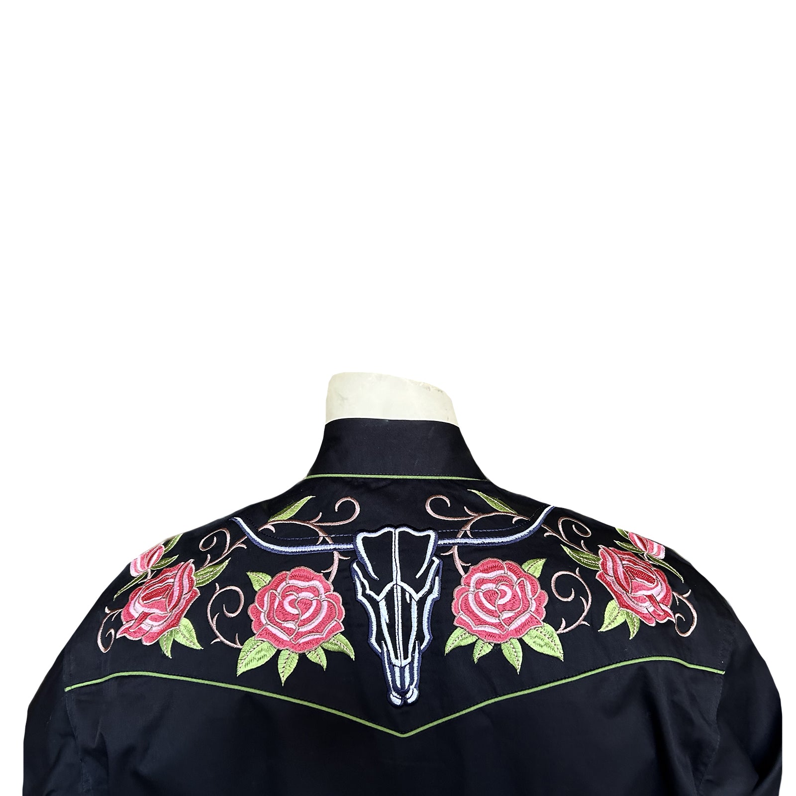 Rockmount Men's Longhorn & Floral Embroidery Western Shirt