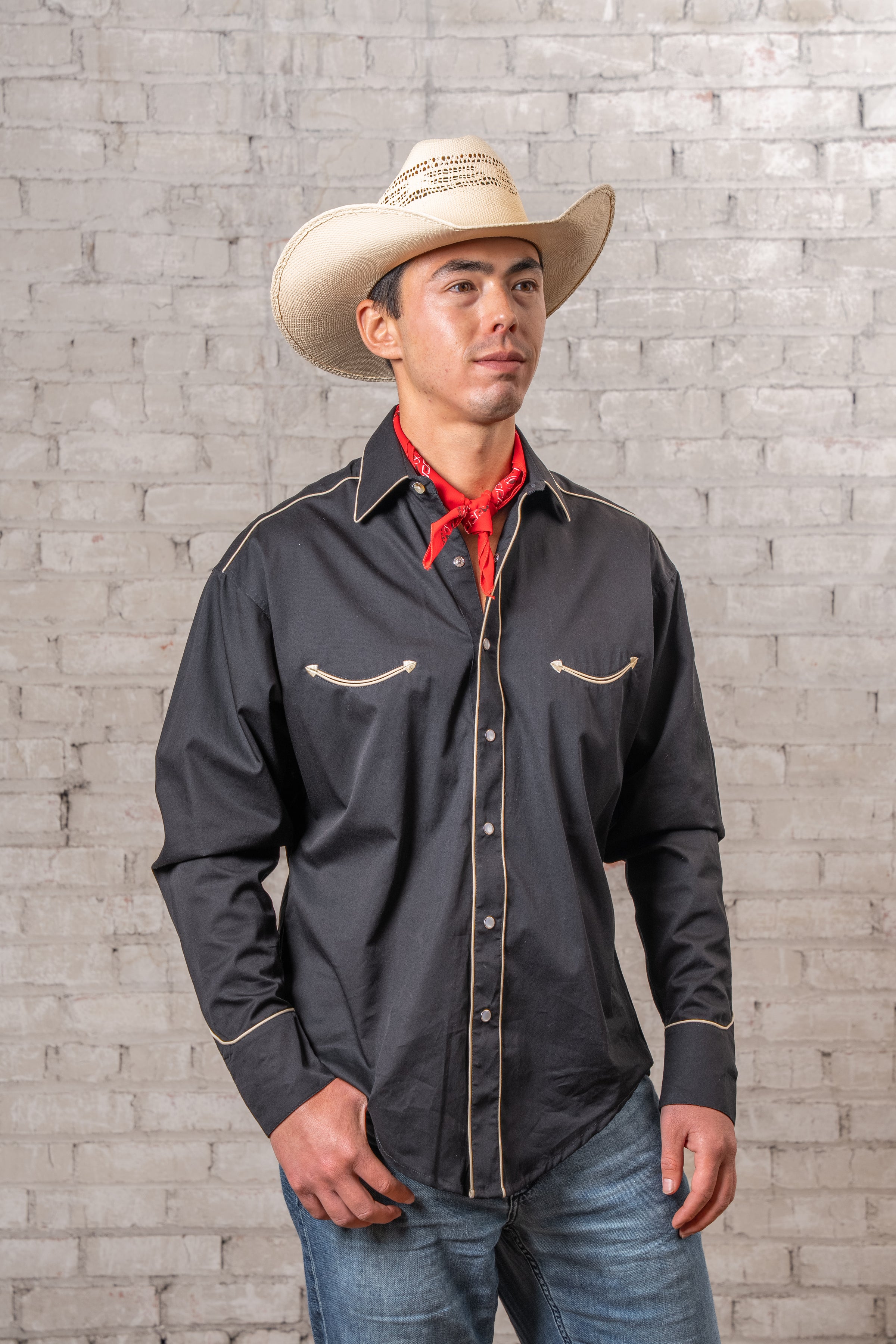 dress shirt cowboy Cinch Mens Cinch Modern Fit Red Southwest Print Two Pocket Long Sleeve Western Snap Shirt