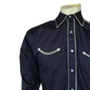 Men's Signature Solid Black Western Shirt with Smile Pockets