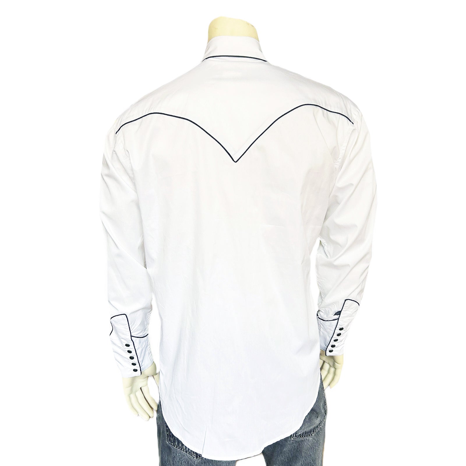 Rockmount Men's Vintage Solid White Western Shirt