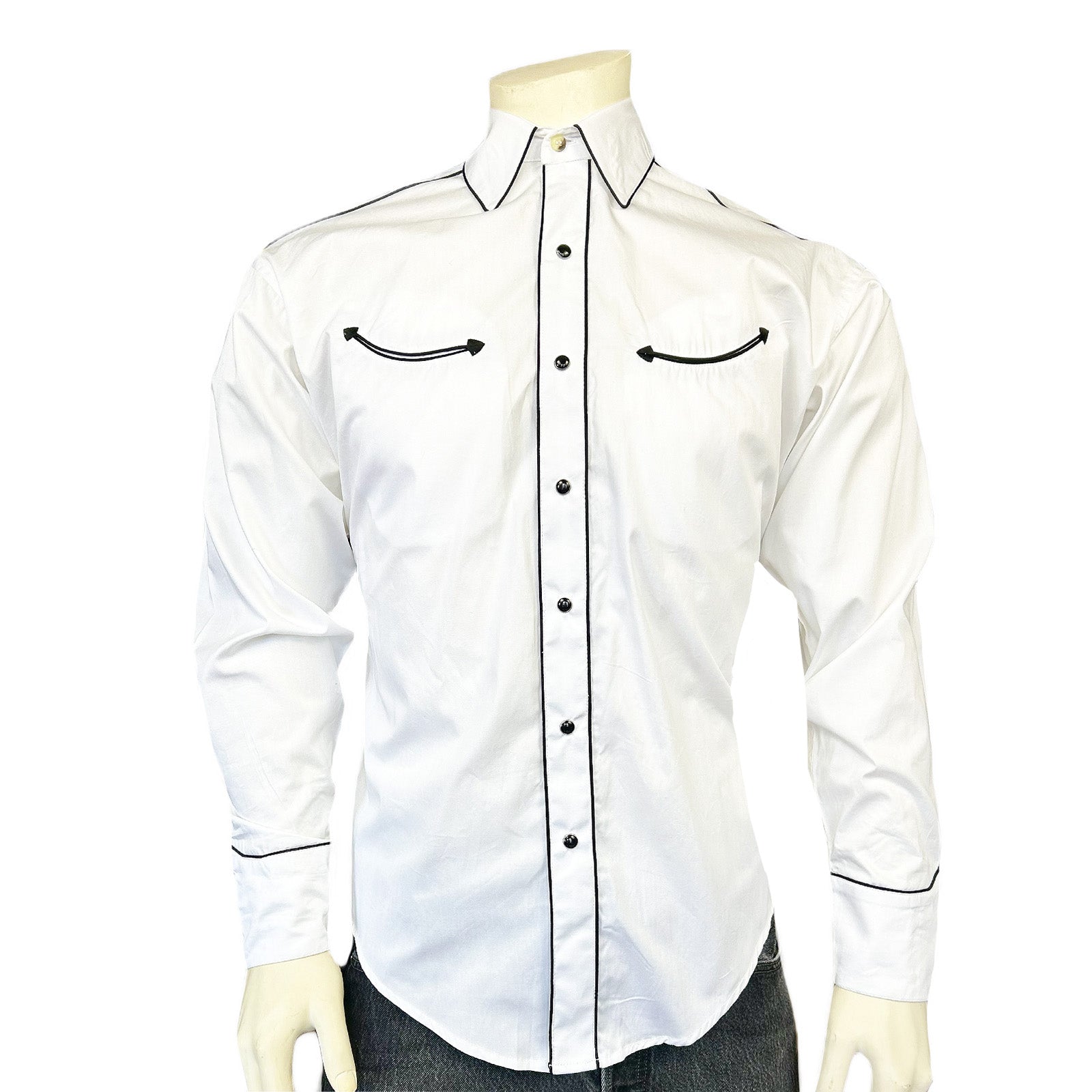 Rockmount Men's Vintage Solid White Western Shirt