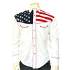 Men's American Flag Embroidered Western Shirt