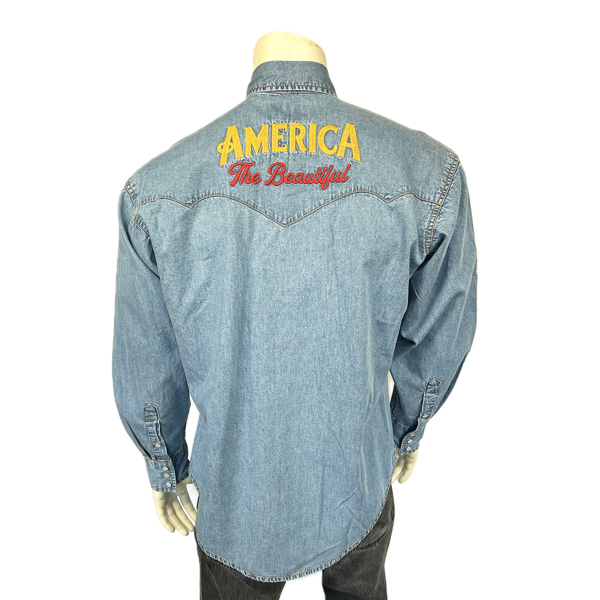 Men's USA 250th - America the Beautiful Embroidered Western Shirt