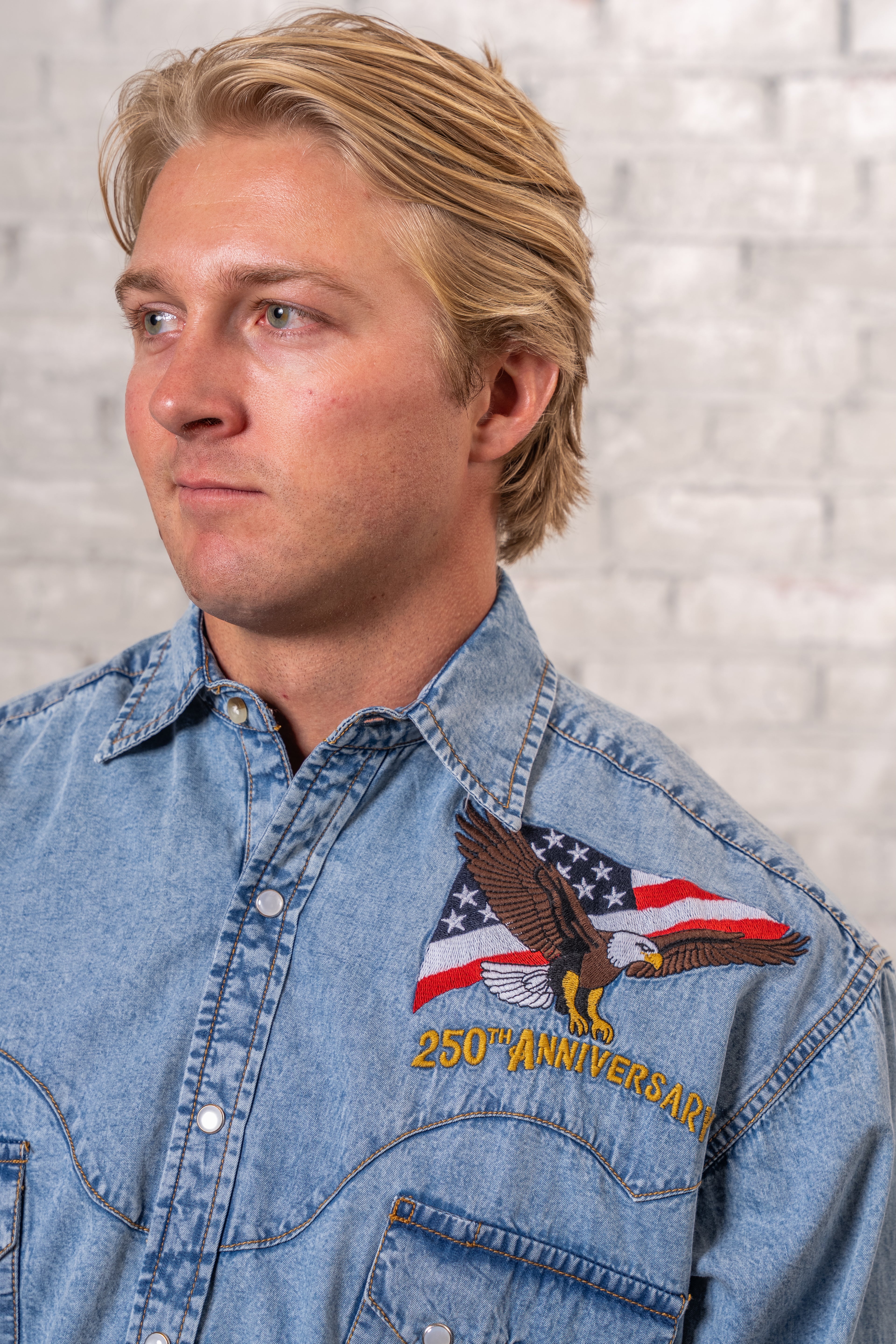 Men's USA 250th - America the Beautiful Embroidered Western Shirt