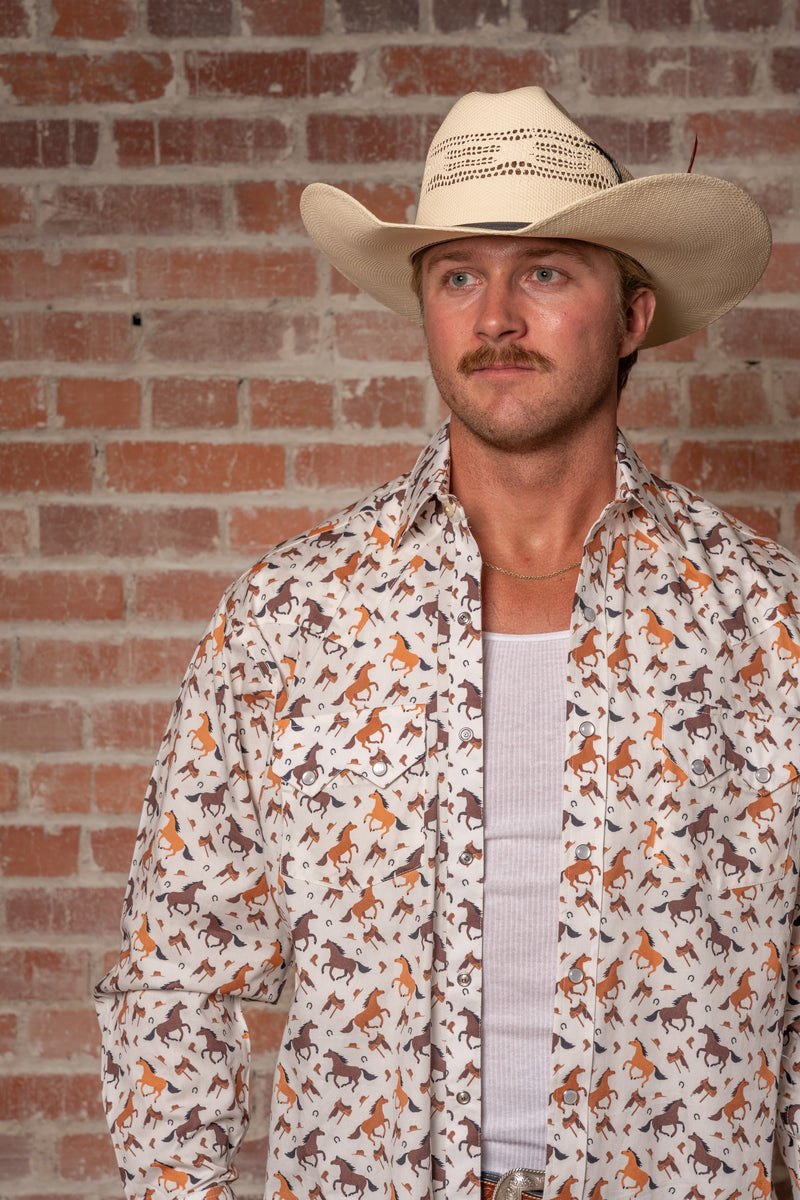 Rockmount Horse Print Western Shirt