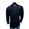 Men's Out of This World Embroidered Black Western Shirt