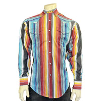Men's Boho Serape Stripe Western Shirt