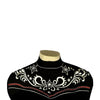 Men’s Vintage Black Stars & Scrolls Embroidered Western Shirt