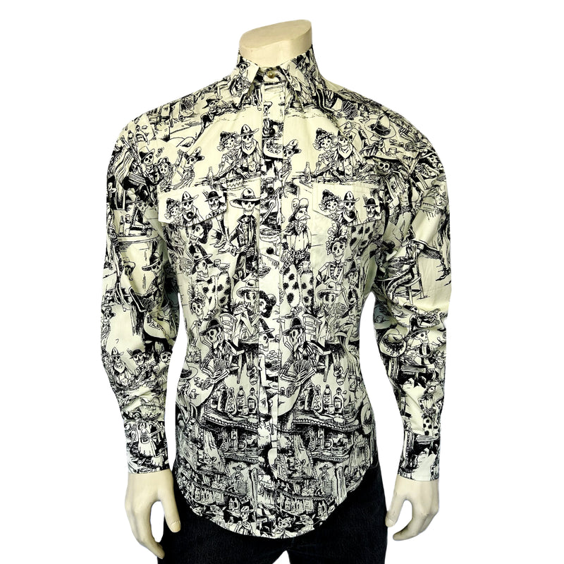 Men's Deadwood Saloon Print Western Shirt