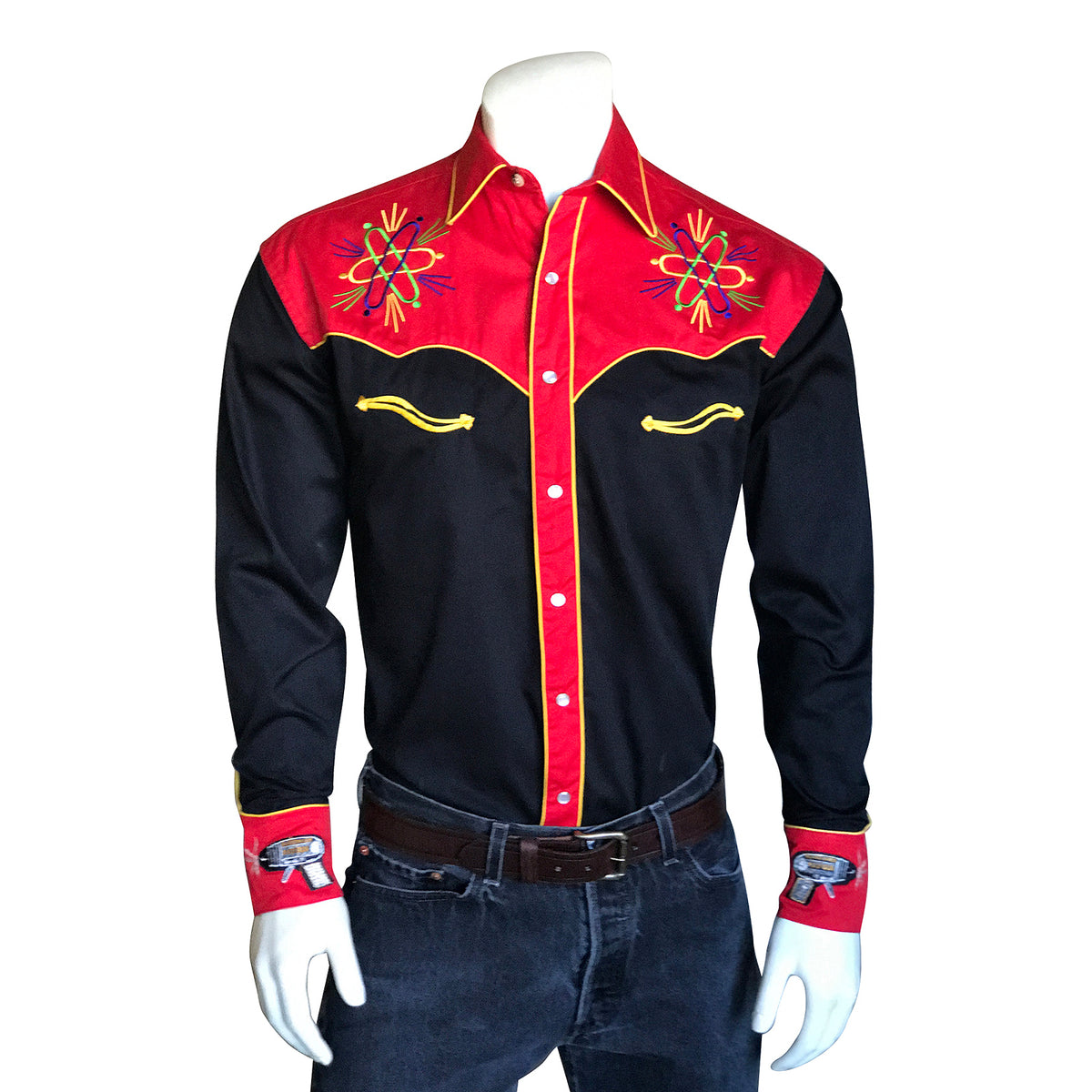 Rockmount Men's Atomic Cowboy Embroidered Western Shirt