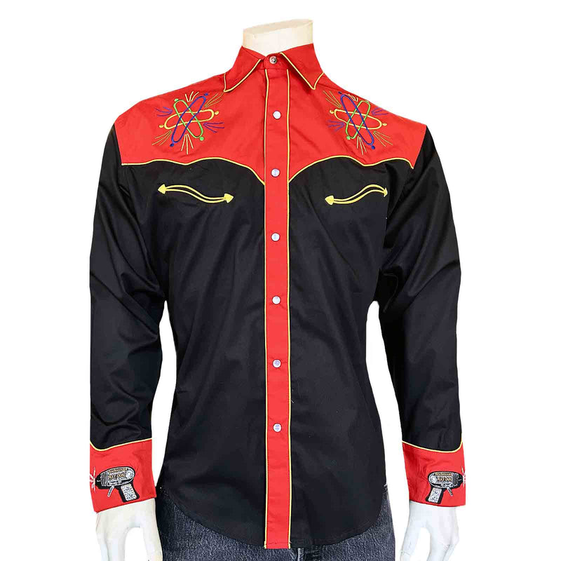 Men's 2-Tone Atomic Cowboy Embroidered Western Shirt