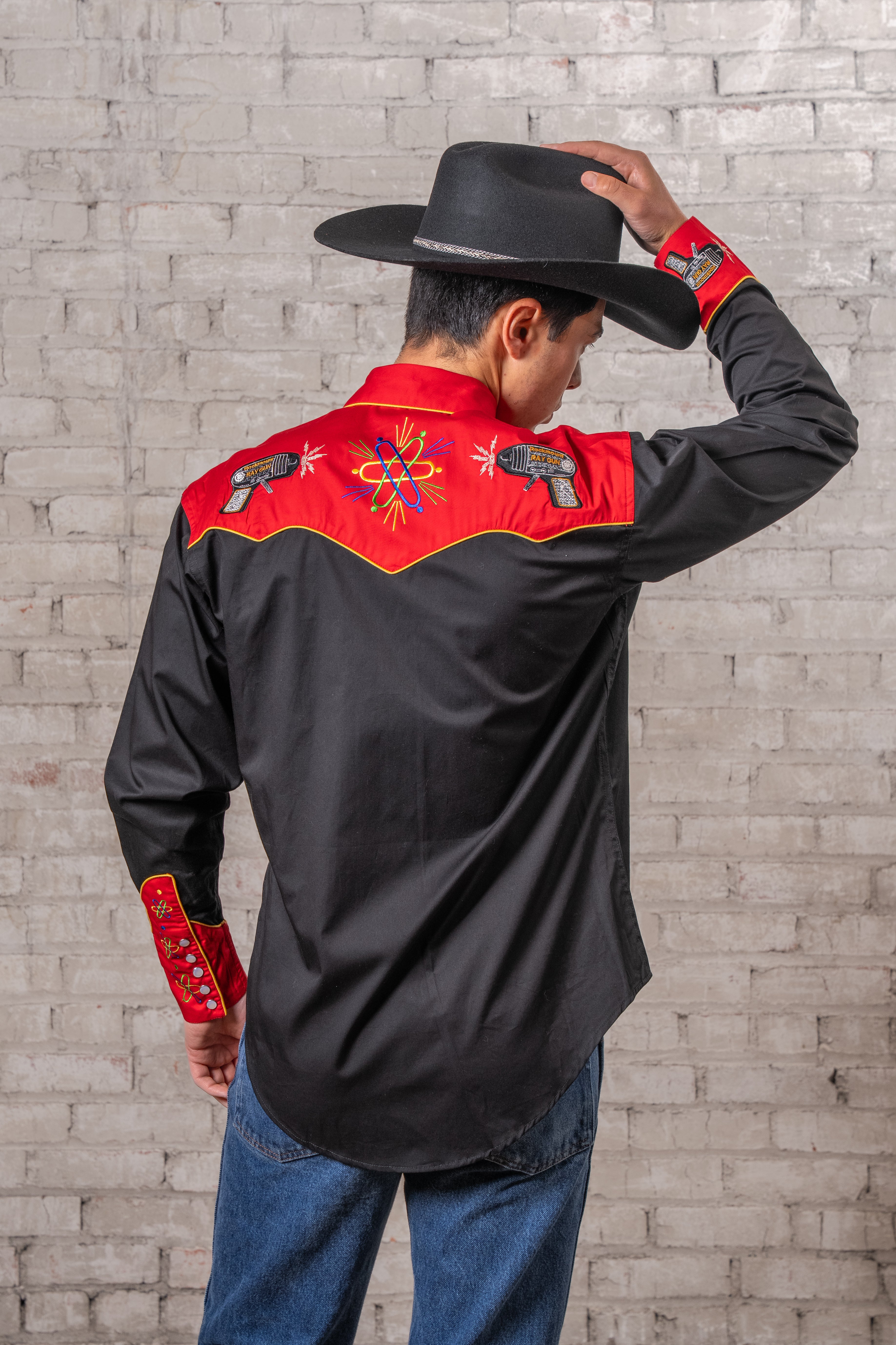 Rockmount Men's Atomic Cowboy Embroidered Western Shirt