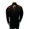 Men's Vintage Bronc Embroidered Western Shirt in Black