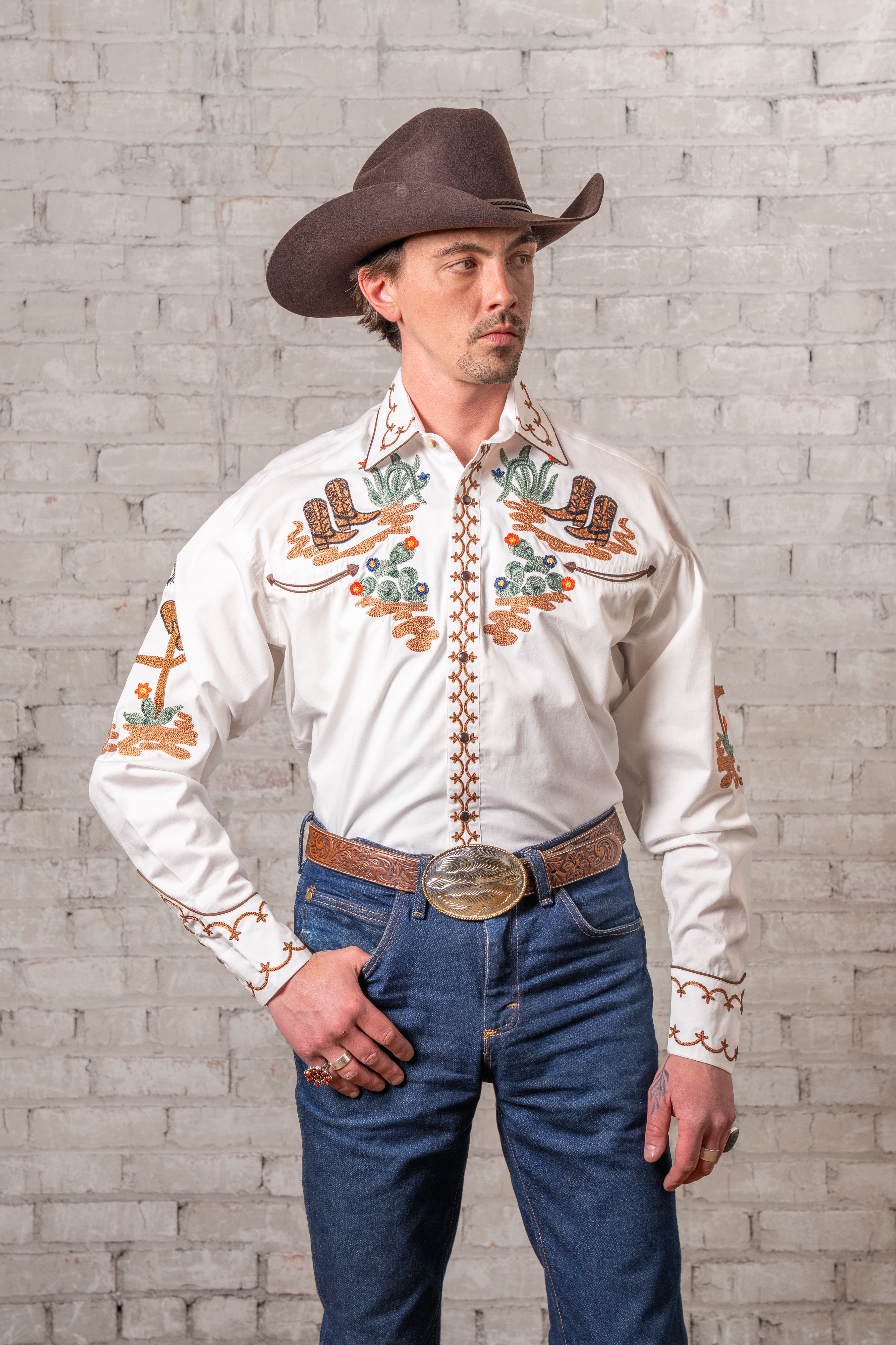 dress shirt with cowboy boots 55+ Cowboy Boots with Jeans Outfits to Elevate Your Country Style: Effortless Elegance for Country Fans