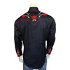 Men's Vintage Rose Embroidered Western Shirt