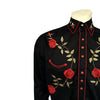 Men's Vintage Black Rose Embroidered Western Shirt