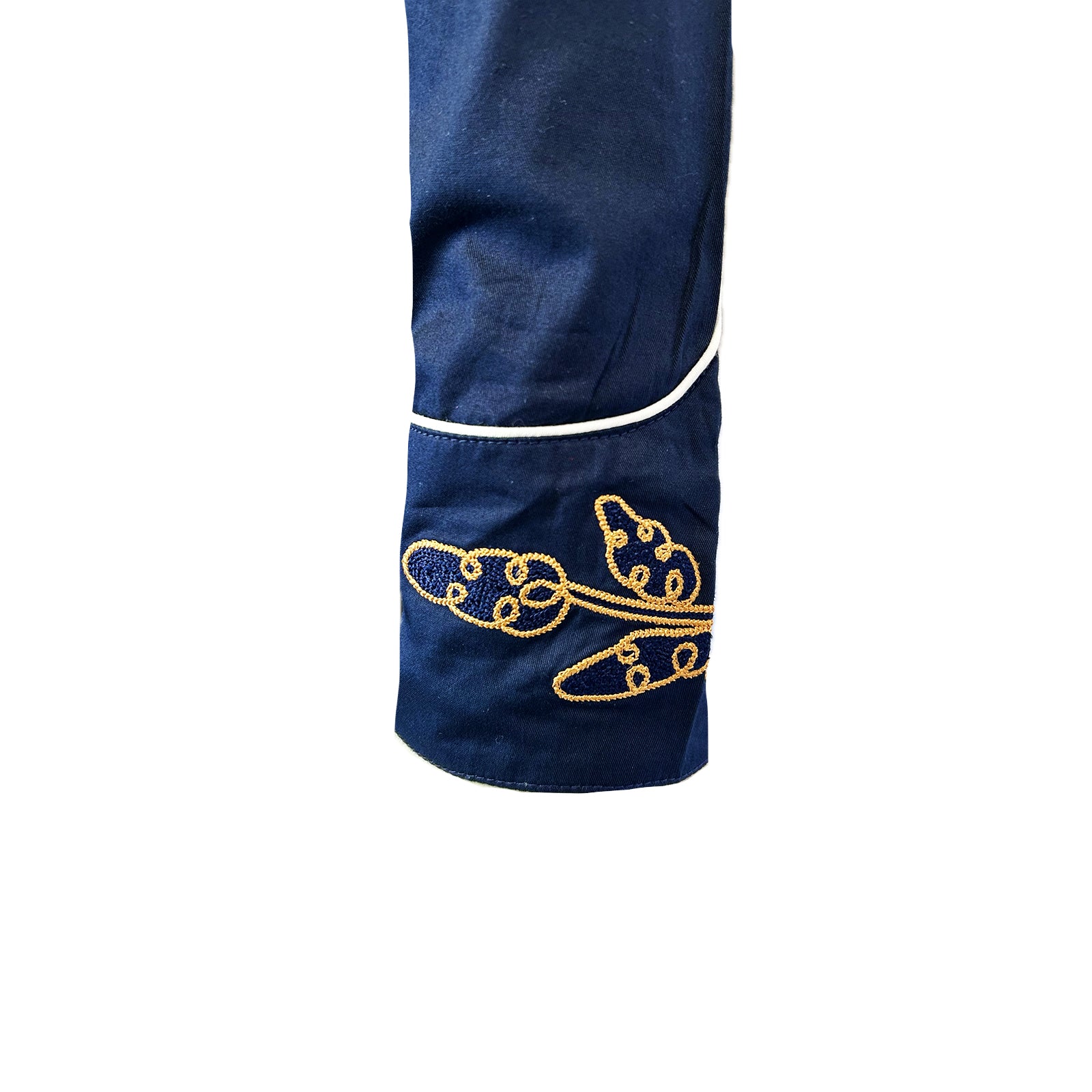 Rockmount Men's Vintage Navy Floral Embroidery Western Shirt