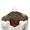 Men's 2-Tone Brown & Tan Floral Embroidered Western Shirt