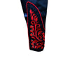 Men's Vintage Black & Red Tooling Embroidered Western Shirt