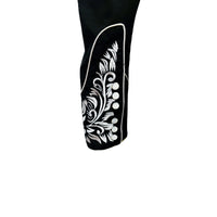 Men's Vintage Black & Silver Tooling Embroidered Western Shirt