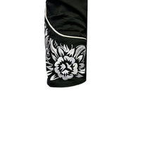 Men's Vintage Black & Silver Tooling Embroidered Western Shirt