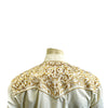 Men's Vintage Ivory and Gold Tooling Embroidered Western Shirt