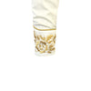 Men's Vintage Ivory and Gold Tooling Embroidered Western Shirt
