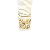 Men's Vintage Ivory and Gold Tooling Embroidered Western Shirt