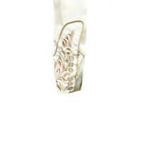Men's Vintage Ivory-on-Ivory Tooling Embroidered Western Shirt