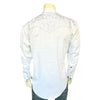 Men's Vintage White-on-White Tooling Embroidered Western Shirt