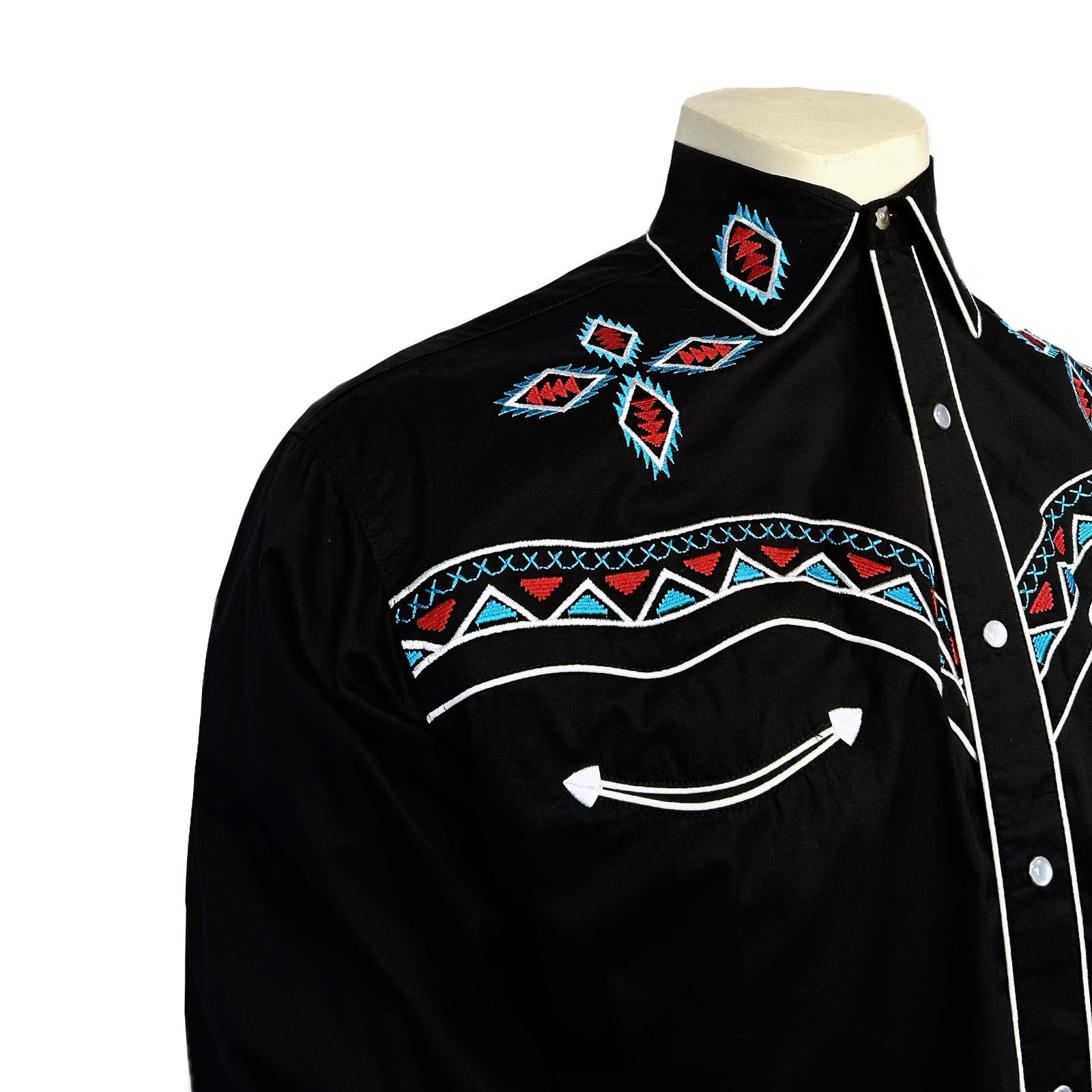 Rockmount Native Pattern Embroidered Western Shirt