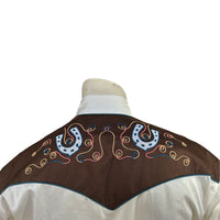 Men's Vintage 2-Tone Horseshoe Embroidery