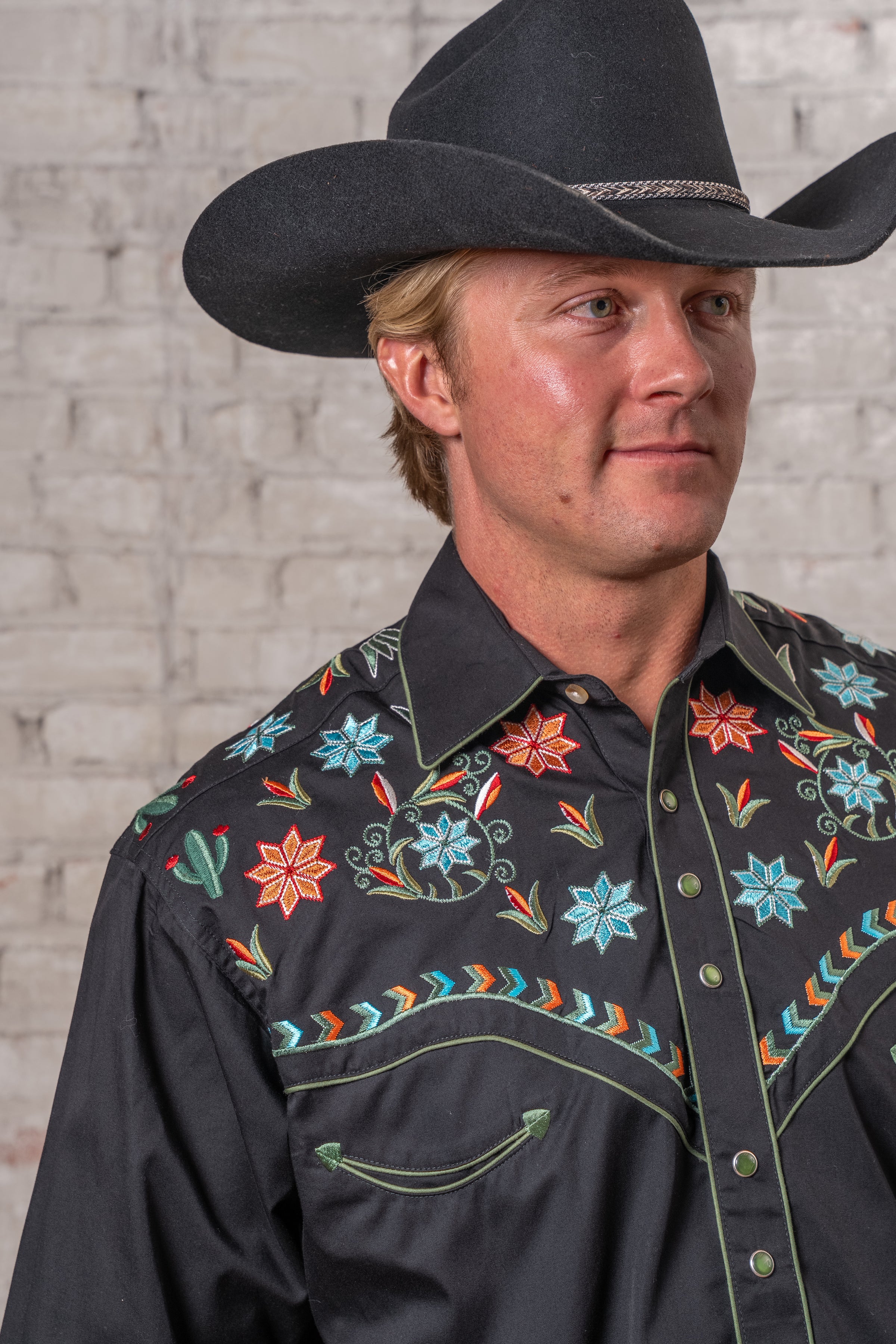 cactus dress shirt Lela Rose | Conversation Embroidery Cactus Shirt | XS
