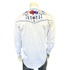 Men’s American Bison White Embroidered Western Shirt