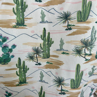 Men's Vintage Desert Cactus Print Western Shirt