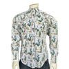 Men's Vintage Desert Cactus Print Western Shirt