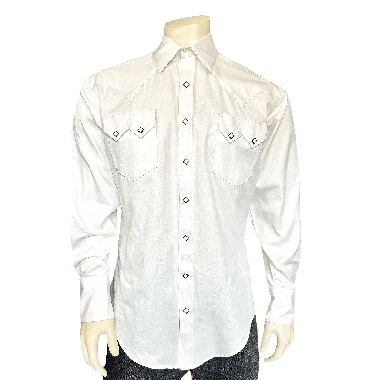 Men’s Extra-Fine Cotton White Oxford Western Shirt