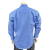 Men's Micro-Check Light Blue Western Shirt