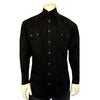 Men's Classic Pima Cotton Solid Black Western Shirt