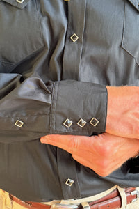Men's Classic Pima Cotton Solid Black Western Shirt