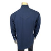 Men's Sueded Tencel Royal Blue Western Shirt