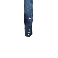 Men's Sueded Tencel Royal Blue Western Shirt
