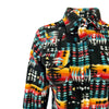 Women's Native Pattern Fleece Western Shirt in Black & Red