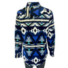 Women's Native Pattern Fleece Western Shirt in Blue & Black